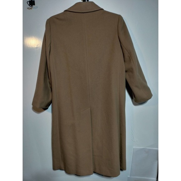 Forecaster Of Boston VINTAGE Camel Brown Long Trench Coat 100% Wool  Size 7/8 - Picture 2 of 8